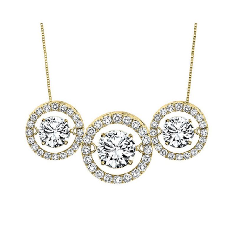 Gems One 14KT Yellow Gold & Diamond Rhythm Of Love Neckwear Pendant  - 1/2 ctw