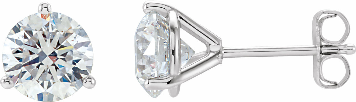 14K White 1/3 CTW Diamond Stud Earrings