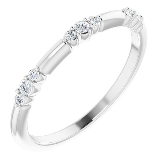 Platinum 1/10 CTW Diamond Stackable Ring