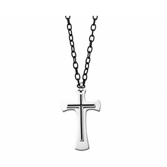 Gems One Steel Mens Jewelry Bas Cross Pend