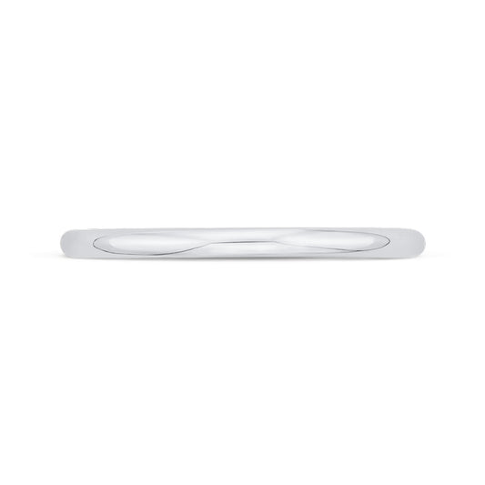 Shah Luxury 14K Two-Tone Gold Plain Wedding Band