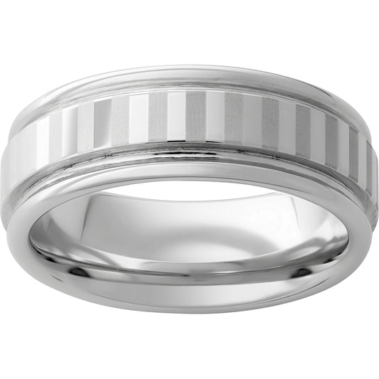 Serinium Rounded Edge Band with Laser Engraved Stripes