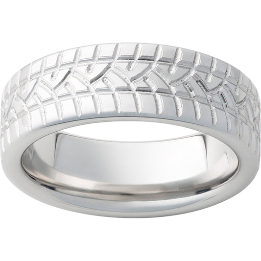 Serinium Pipe Cut Band with Milled Tire Tread