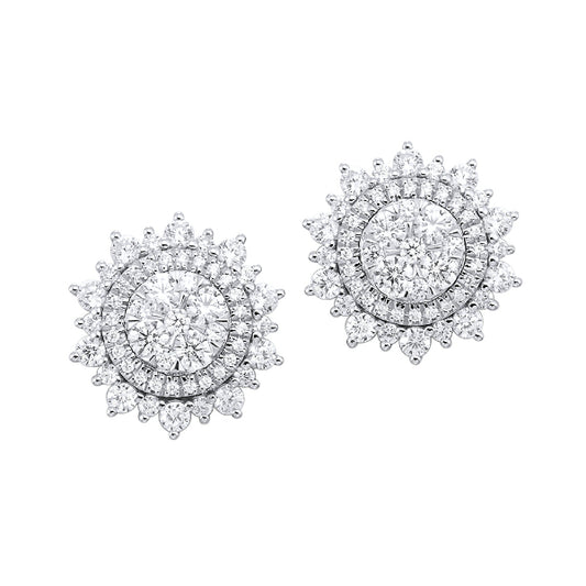 Gems One 14Kt White Gold Diamond (1Ctw) Earring