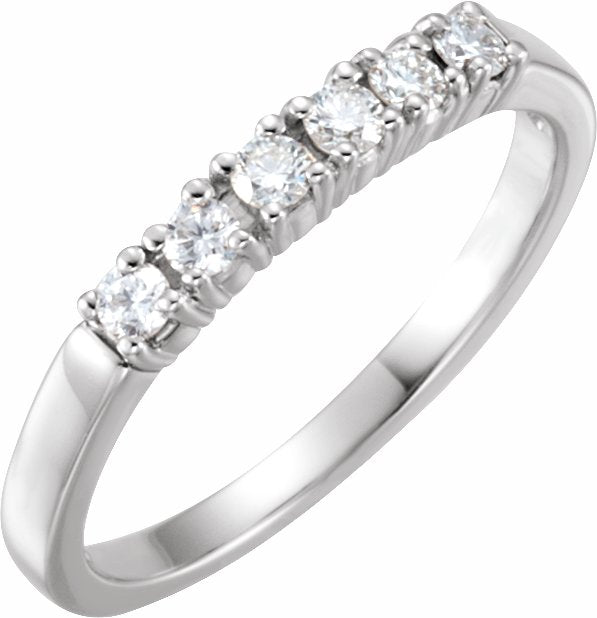 14K White 1/4 CTW Diamond Anniversary Band