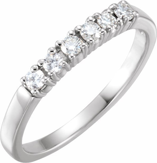 14K White 1/4 CTW Diamond Anniversary Band