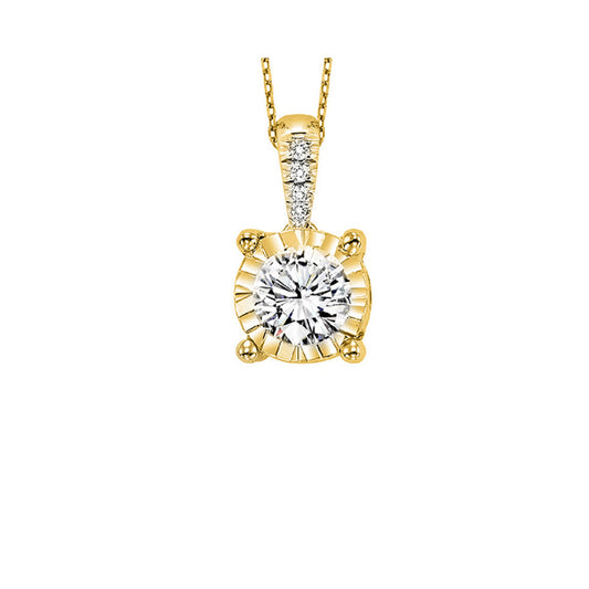 Gems One 14Kt Yellow Gold Diamond (1/10 Ctw) Pendant