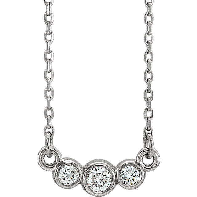 Stuller 14k White Gold Graduated Diamond Necklace