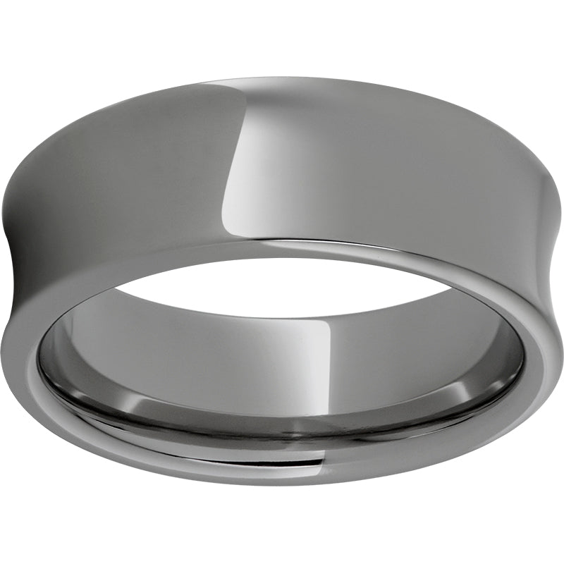 Rugged Tungsten  8mm Concave Polished Band