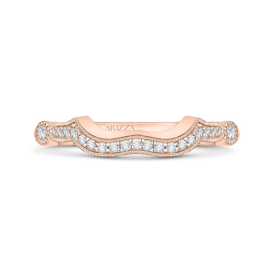 Shah Luxury Round Diamond Wedding Band In 14K Rose Gold