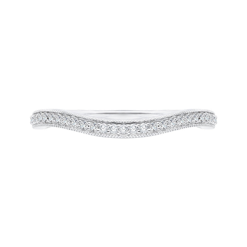 Shah Luxury Round Diamond Half-Eternity Wedding Band In 14K White Gold