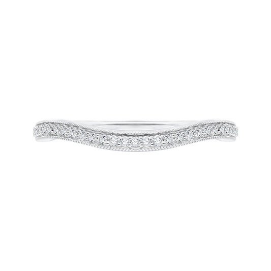 Shah Luxury Round Diamond Half-Eternity Wedding Band In 14K White Gold