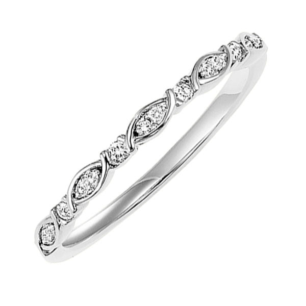 Gems One 10Kt White Gold Diamond (1/20 Ctw) Ring