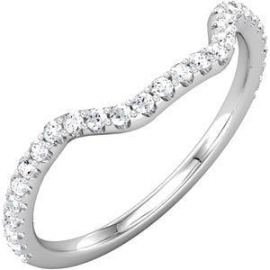 14K White 1/4 CTW Diamond Band