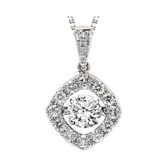 Gems One 14KT White Gold & Diamond Rhythm Of Love Neckwear Pendant  - 3/4 ctw