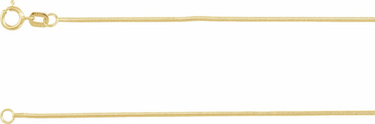 14K Yellow Solid Snake 7 Chain