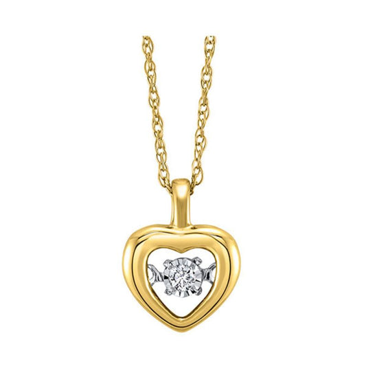 Gems One 10KT Yellow Gold & Diamond Rhythm Of Love Neckwear Pendant  - 1/10 ctw