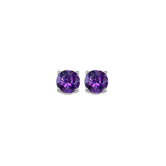 Gems One 14Kt White Gold Amethyst (7/8 Ctw) Earring