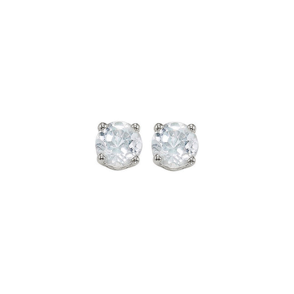 Gems One 14Kt White Gold White Topaz (7/8 Ctw) Earring