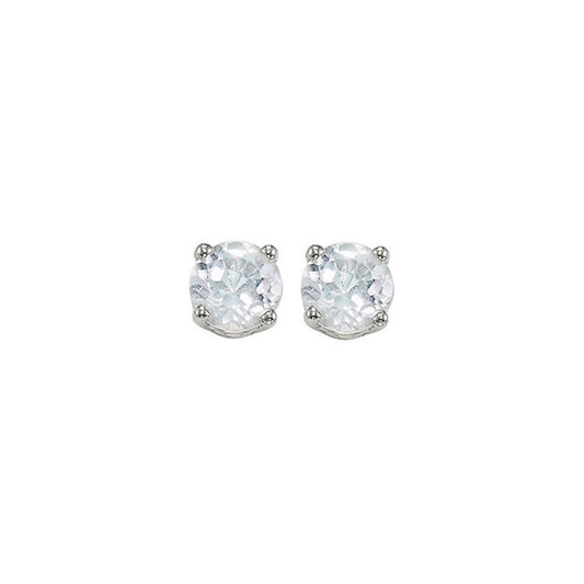 Gems One 14Kt White Gold White Topaz (7/8 Ctw) Earring