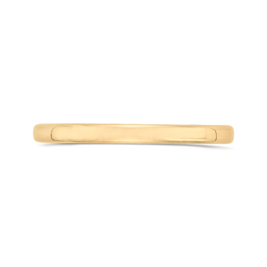 Shah Luxury 14K Two-Tone Gold Plain Wedding Band