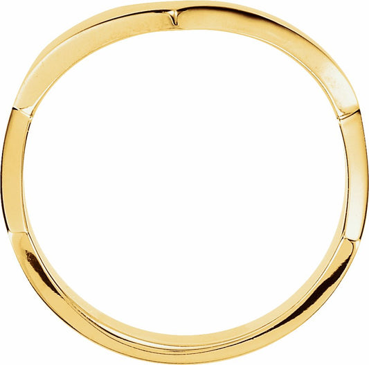 14K Yellow V Shaped Ring