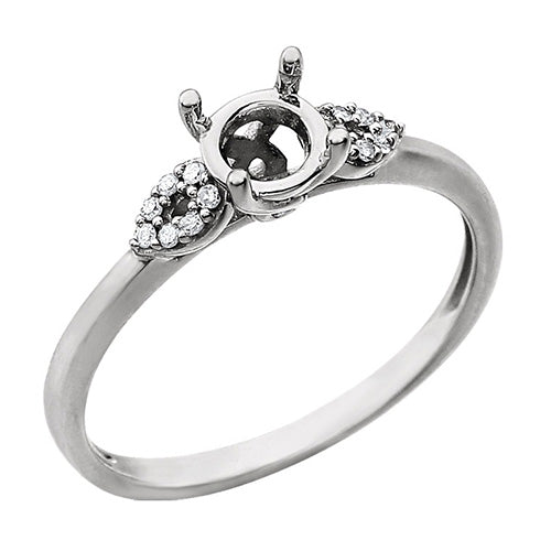 Stuller 14k White Gold Diamond Semi-mounting Engagement Ring