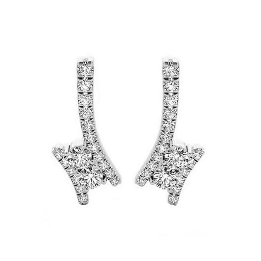 Gems One 14Kt White Gold Diamond (1Ctw) Earring