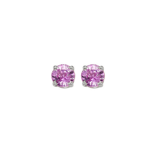 Gems One 14Kt White Gold Pink Sapphire (1/2 Ctw) Earring