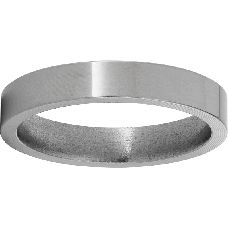 Titanium Flat Band with a Polished Finish
