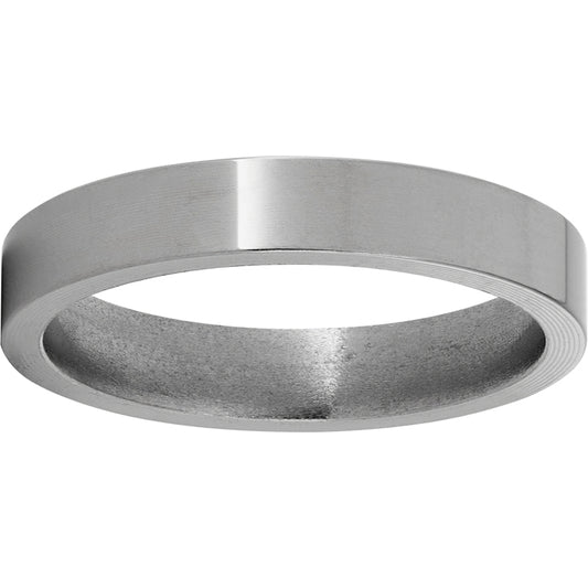Titanium Flat Band with a Polished Finish