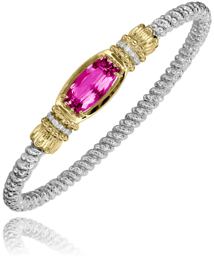 Vahan 14k Gold & Sterling Silver Pink Topaz Bracelet