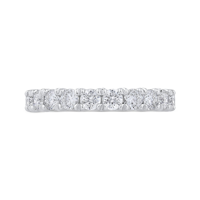 Shah Luxury Round Diamond Half-Eternity Wedding Band In 14K White Gold