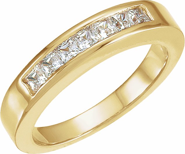 14K Yellow 1/2 CTW Diamond Anniversary Band