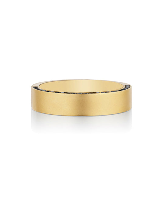 Henri Daussi 5mm Men's Wedding Band MB39-3 18k Gold Yellow 0.40 Ctw.