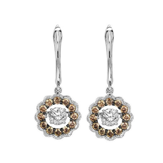 Gems One 14KT White Gold & Diamond Rhythm Of Love Fashion Earrings  - 3/8 ctw