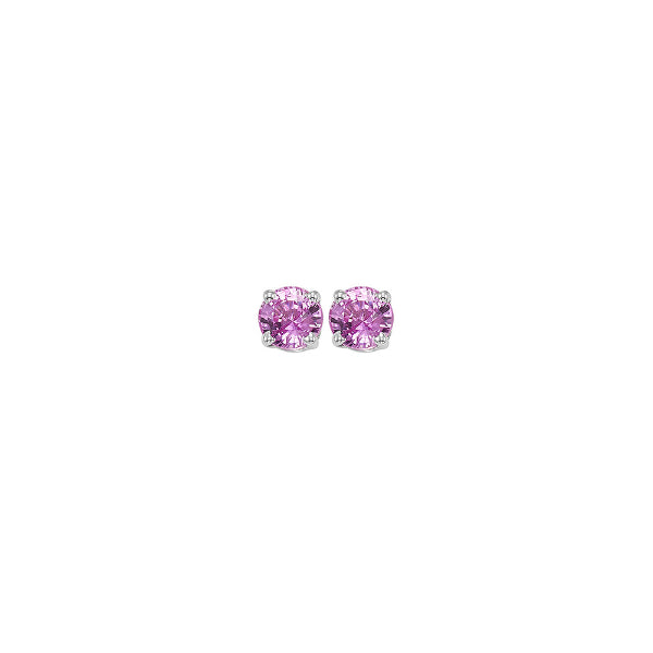 Gems One 14Kt White Gold Pink Sapphire (1/4 Ctw) Earring