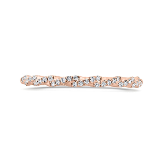 Shah Luxury 14K Rose Gold Diamond Wedding Band