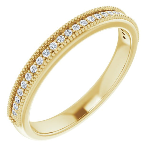 14K Yellow 2.5 mm Round 5/8 CTW Diamond Anniversary Band