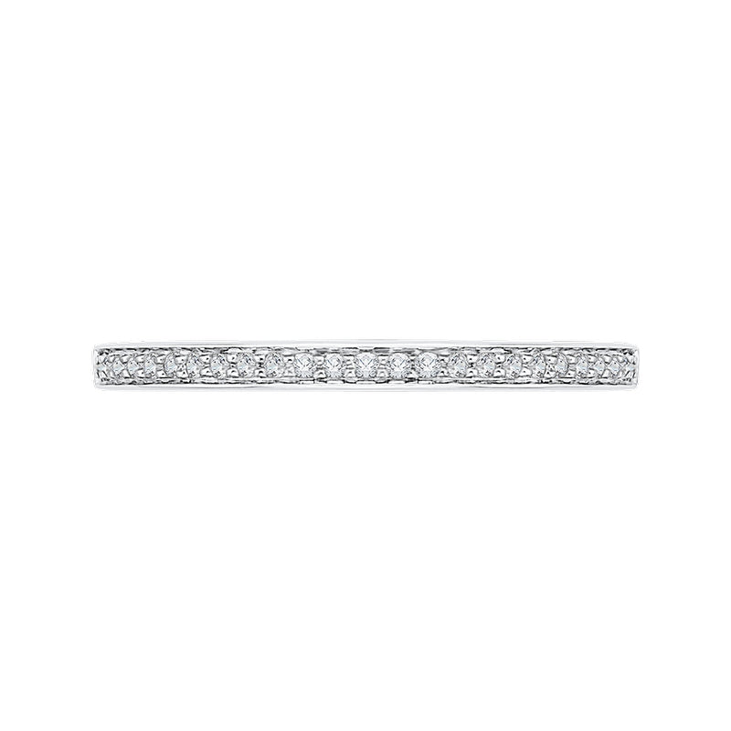 Shah Luxury Round Diamond Half-Eternity Wedding Band In 14K White Gold