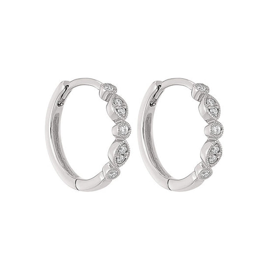 Gems One 14Kt White Gold Diamond (1/6Ctw) Earring
