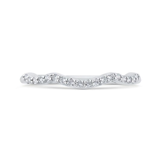 Shah Luxury 14K White Gold Diamond Wedding Band