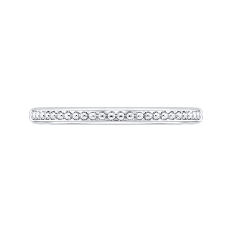 Shah Luxury 14K White Gold Plain Wedding Band