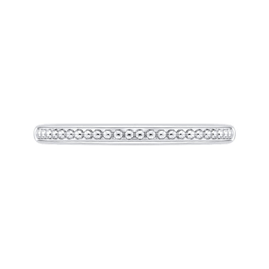 Shah Luxury 14K White Gold Plain Wedding Band