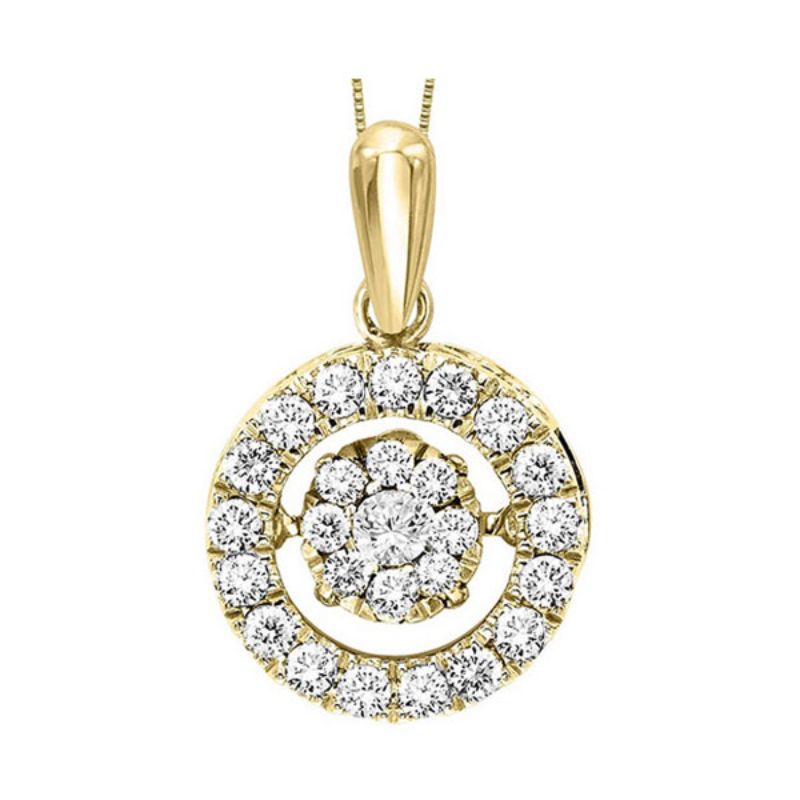 Gems One 10KT Yellow Gold & Diamond Rhythm Of Love Neckwear Pendant  - 1/2 ctw