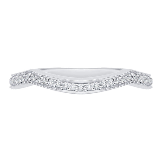 Shah Luxury Round Diamond Wedding Band In 14K White Gold