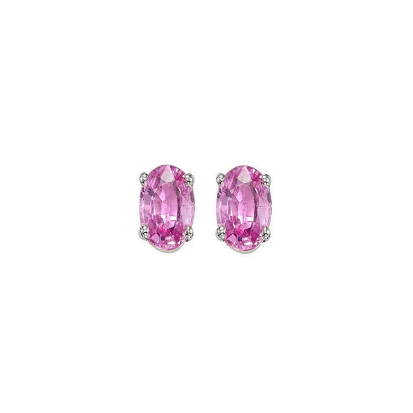 Gems One 14Kt White Gold Pink Sapphire (7/8 Ctw) Earring