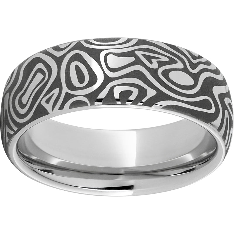 Serinium Domed Band with Journey Laser Engraving