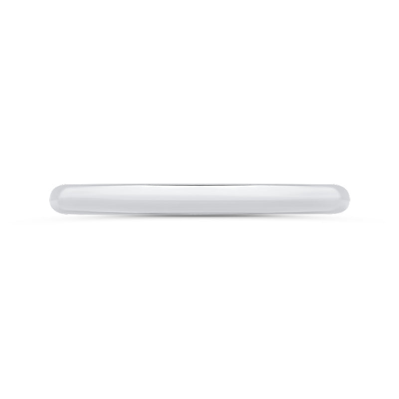 Shah Luxury 14K White Gold Plain Wedding Band