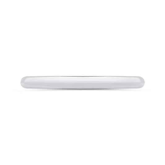 Shah Luxury 14K White Gold Plain Wedding Band